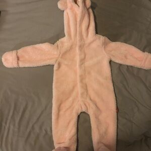 Magnetic Me Plush Hooded One-Piece in Light Pink
